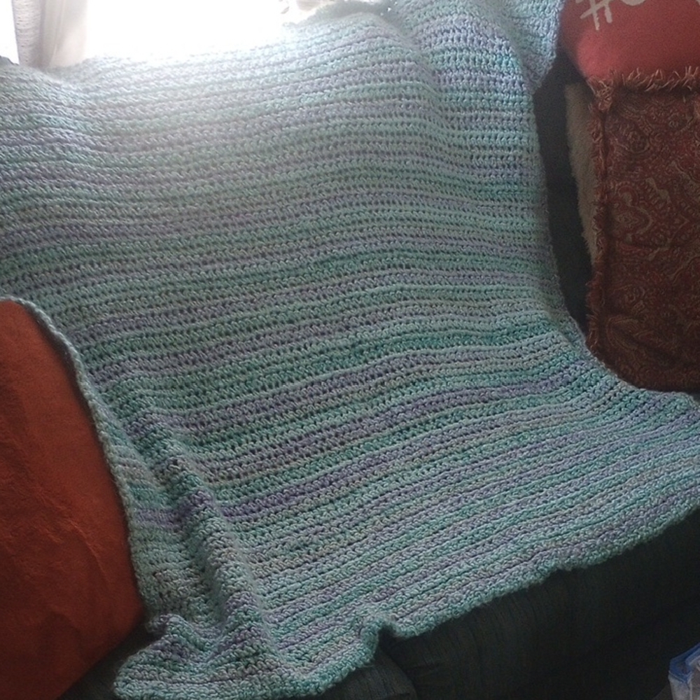 Handmade Crochet Blanket in Beautiful Colors